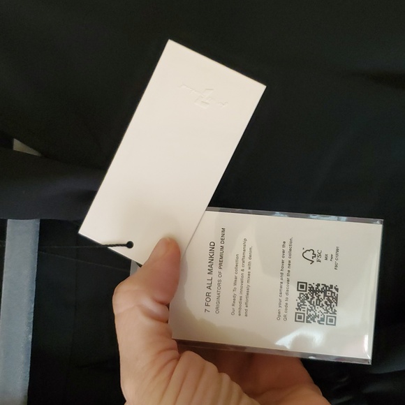 7 For All Mankind Womens Relaxed Bow Silk Blouse In Black Size S NWT'S - Picture 9 of 11